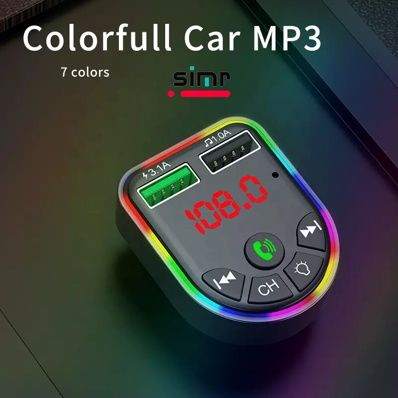 In Car Bluetooth FM Transmitter Radio MP3 Wireless Adapter Car Kit USB Charger 2