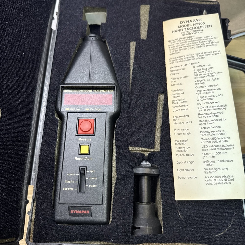 DYNAPAR HT100 Microprocessor Hand Tachometer