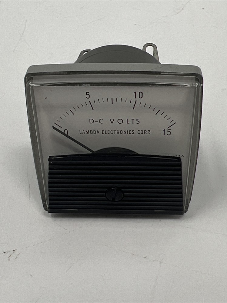 Lambda Electronics CORP DC-Volts Meter Gauge 0-15 EBP-15-046 Working USA Made