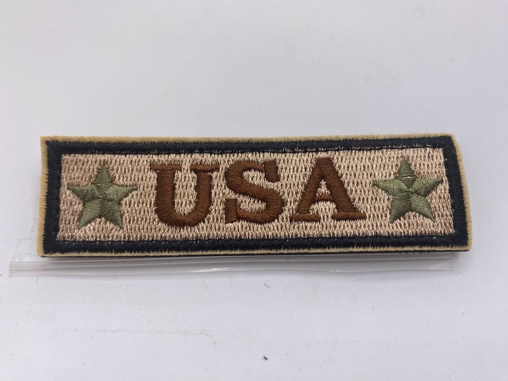 USA    New EMBROIDERED NAME  PATCH WITH HOOK BACKING