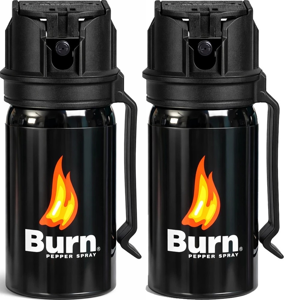 2 Pack Burn Pepper Spray Self Defense Max Strength Security - 1.35 fl oz