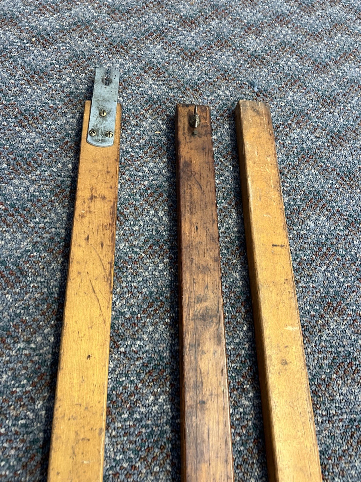 Vintage Wood Measuring Stick rule survey grade rod extending story pole transit