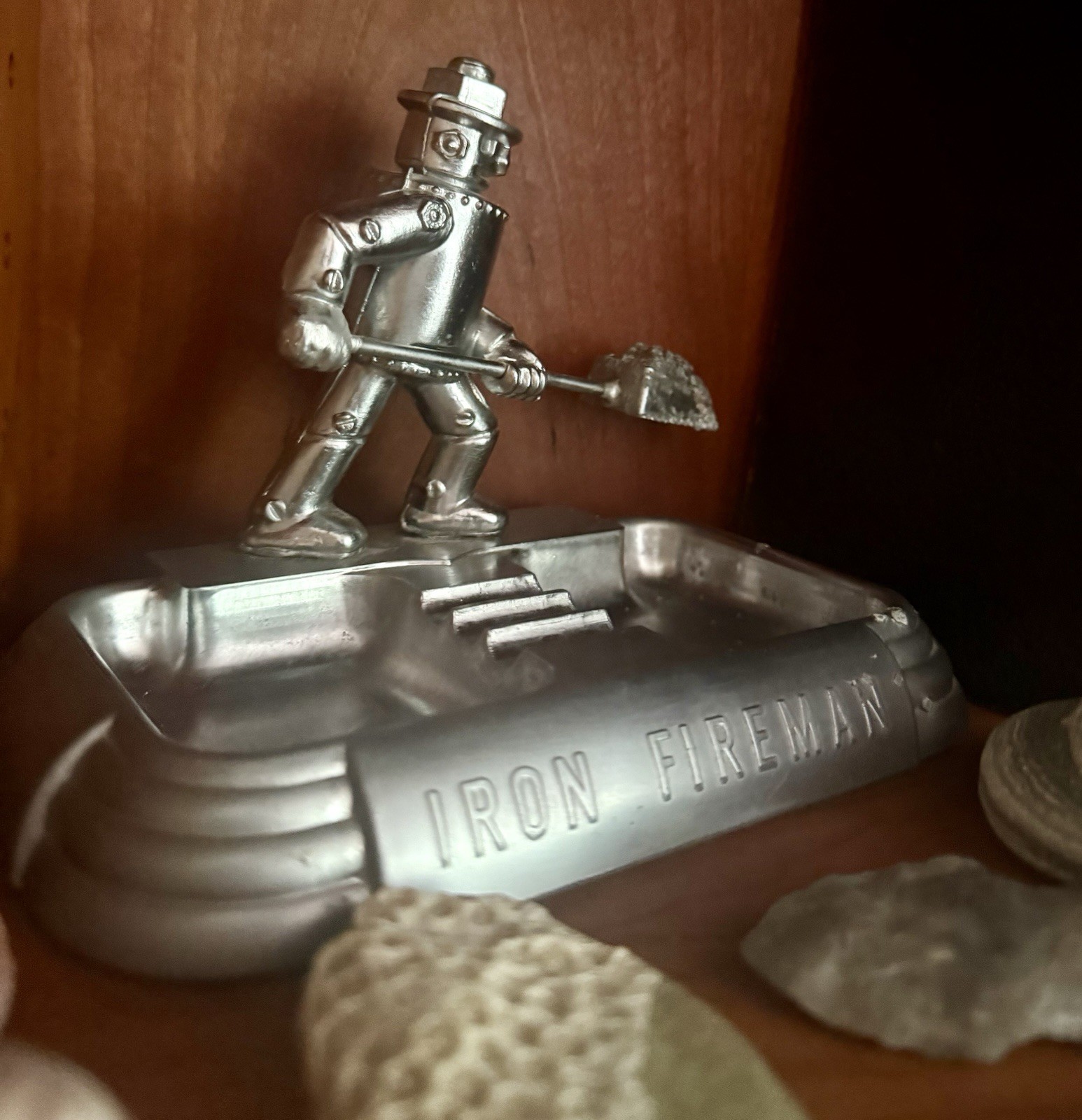 1920’s Art Deco Fireman Pen Holder Tray Trinket Dish Calling Card Cigar Ashtray