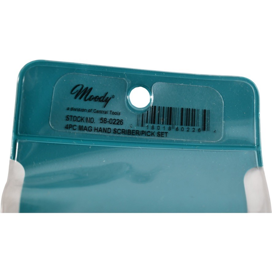 NEW Moody 4PC MAG Hand Scriber Pick Set 58-0226 Hook Straight Point