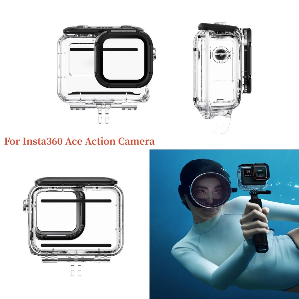 For Insta360 Ace Action Camera Diving Shell 60m Depth Waterproof Shell Case PC