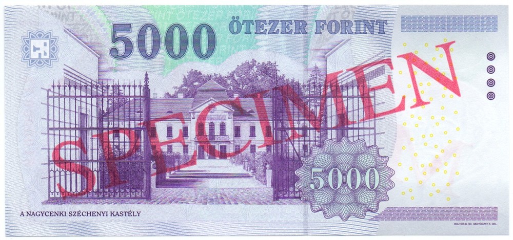 Hungary 5000 forint 2010 SPECIMEN UNC