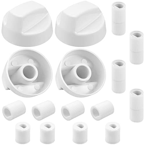 AMI PARTS Universal White Control Knobs with 12 Adapters  Assorted Colors