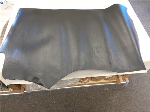 LEATHER HIDE BLACK TEXTURED 52" X 36 1/2"