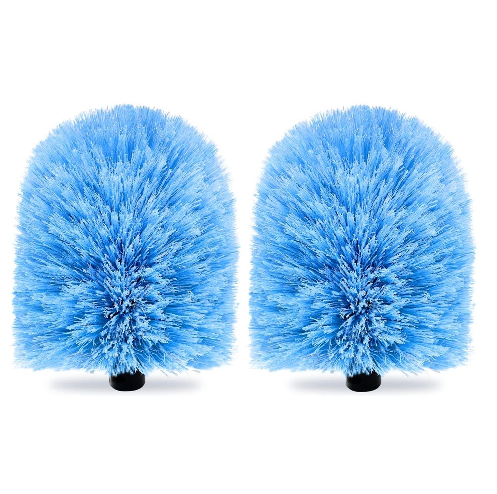 2 Pack Screw on Webster Cobweb Duster Head for Pole,Spider Web Remover Brush,...