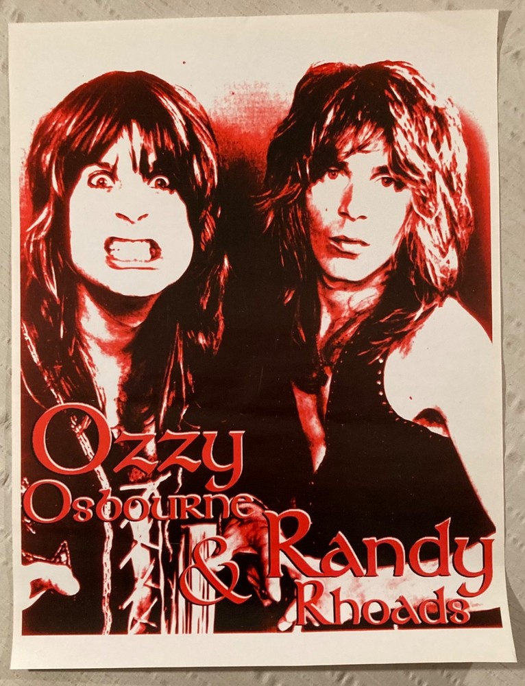 Ozzy Osbourne & Randy Rhoads Poster Black Sabbath