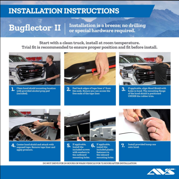 1998-2003 Ford Ranger AVS Bugflector Medium Profile Bug Hood Deflector - Smoke