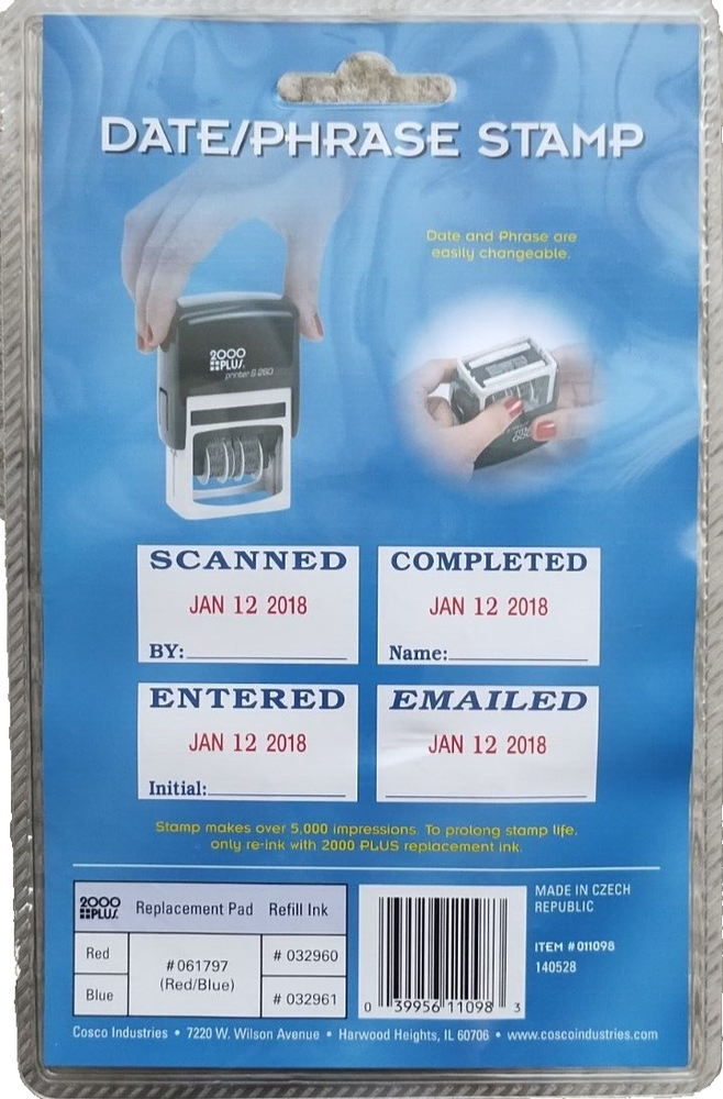 Date & Message Stamp COSCO 2000 Plus 4 in 1