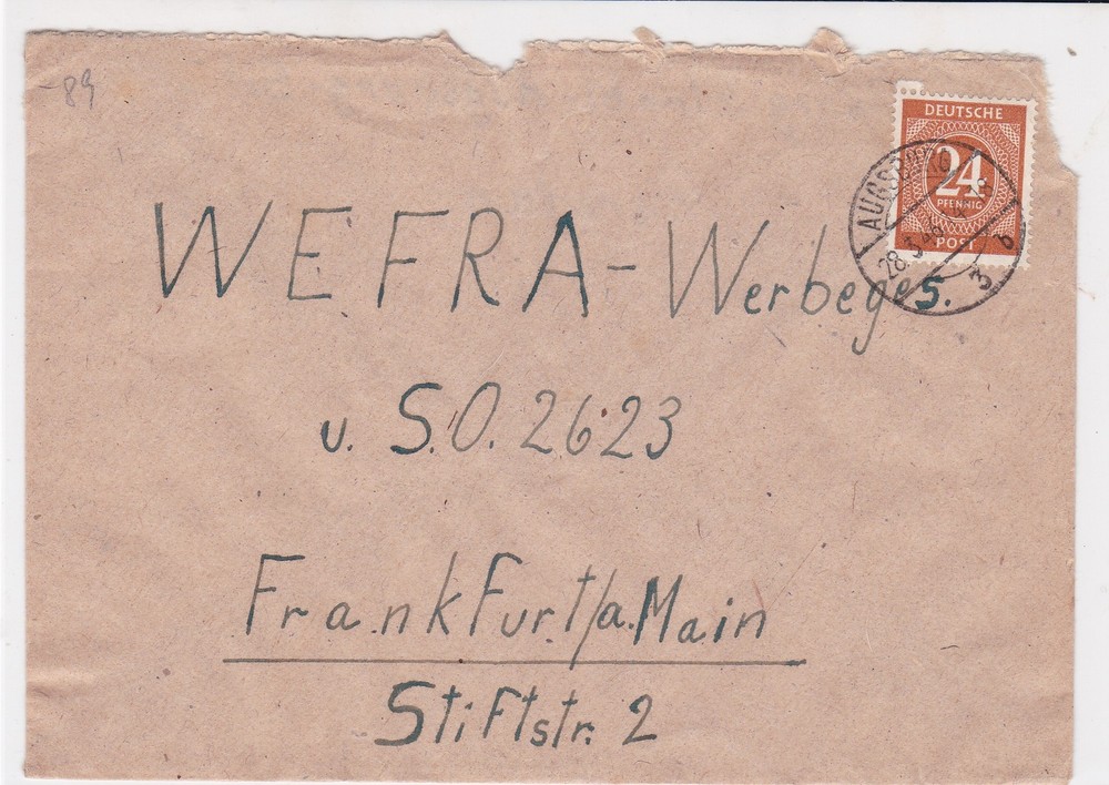 germany 1946 allied occupation stamps cover ref 18698