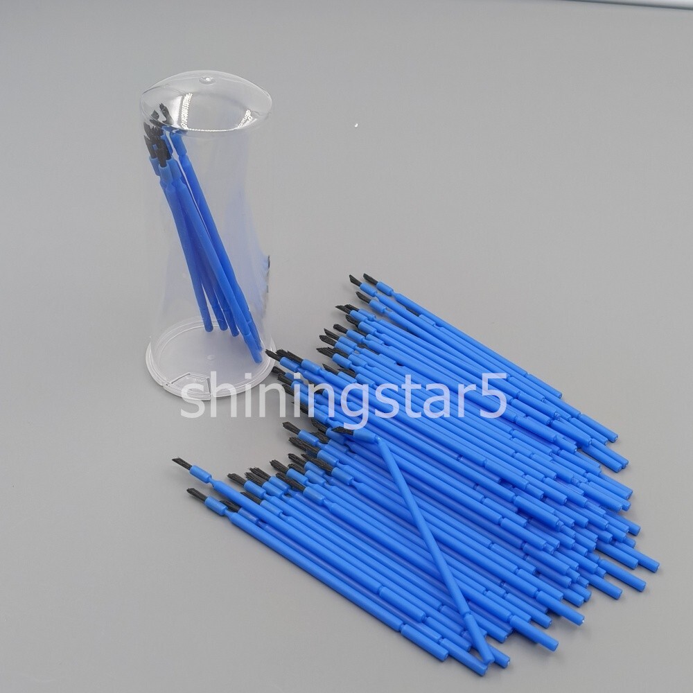 Microbrush Applicator Tips Dental Micro Brush Bendable Taper-cut Bristles 100Pcs