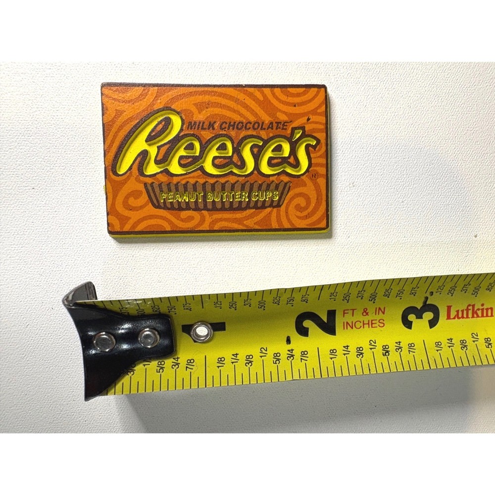 Reese's Peanut Butter Cups Rectangular Refrigerator Magnet Orange Candy Logo