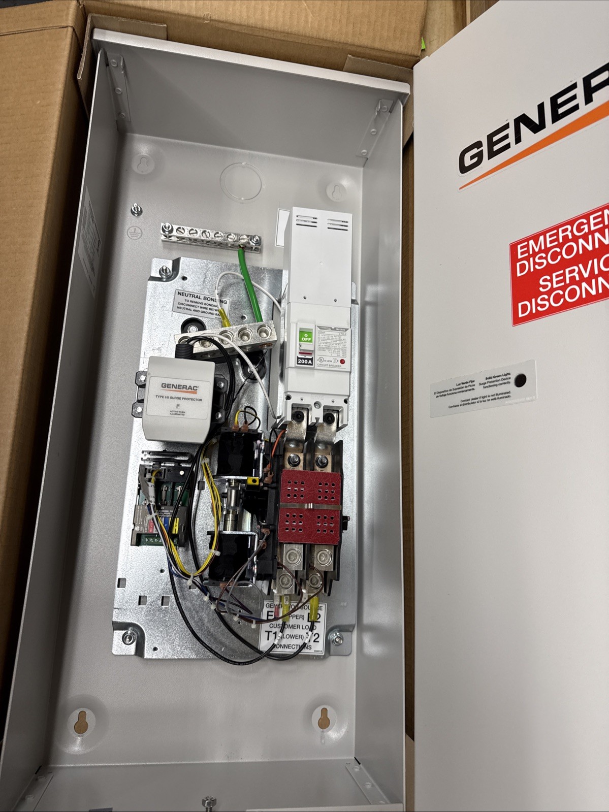 Generac Next Gen. 200A Service Entr. Rated Transfer Switch-Built in Surge P2-14