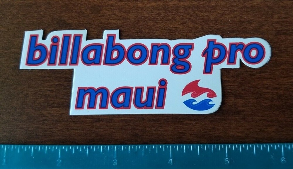 Authentic BILLABONG PRO MAUI Sticker red white blue
