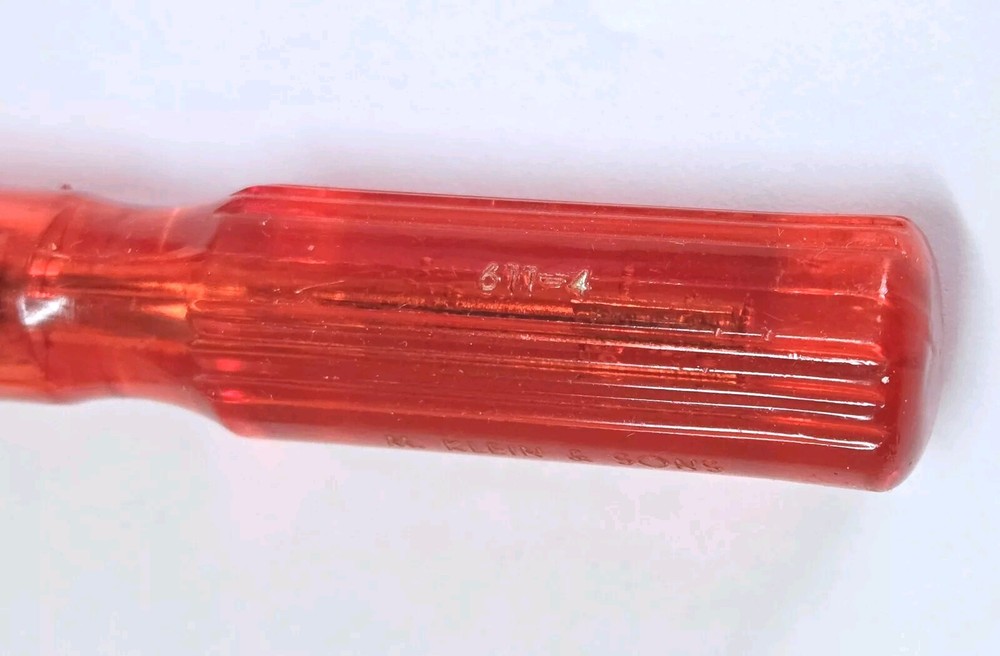Klein Tools Quick Wedge Sliding Slotted Screwdriver 611-4 Excellent Condition