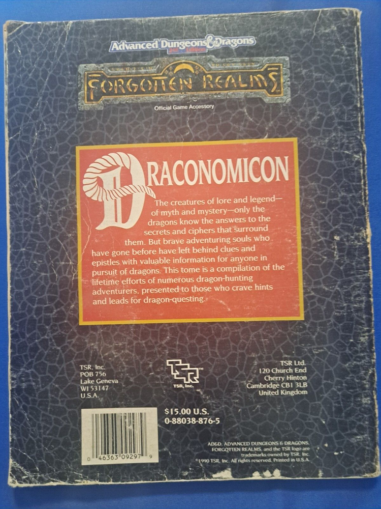 Advanced Dungeons And Dragons Forgotten Realms Dragonomicon