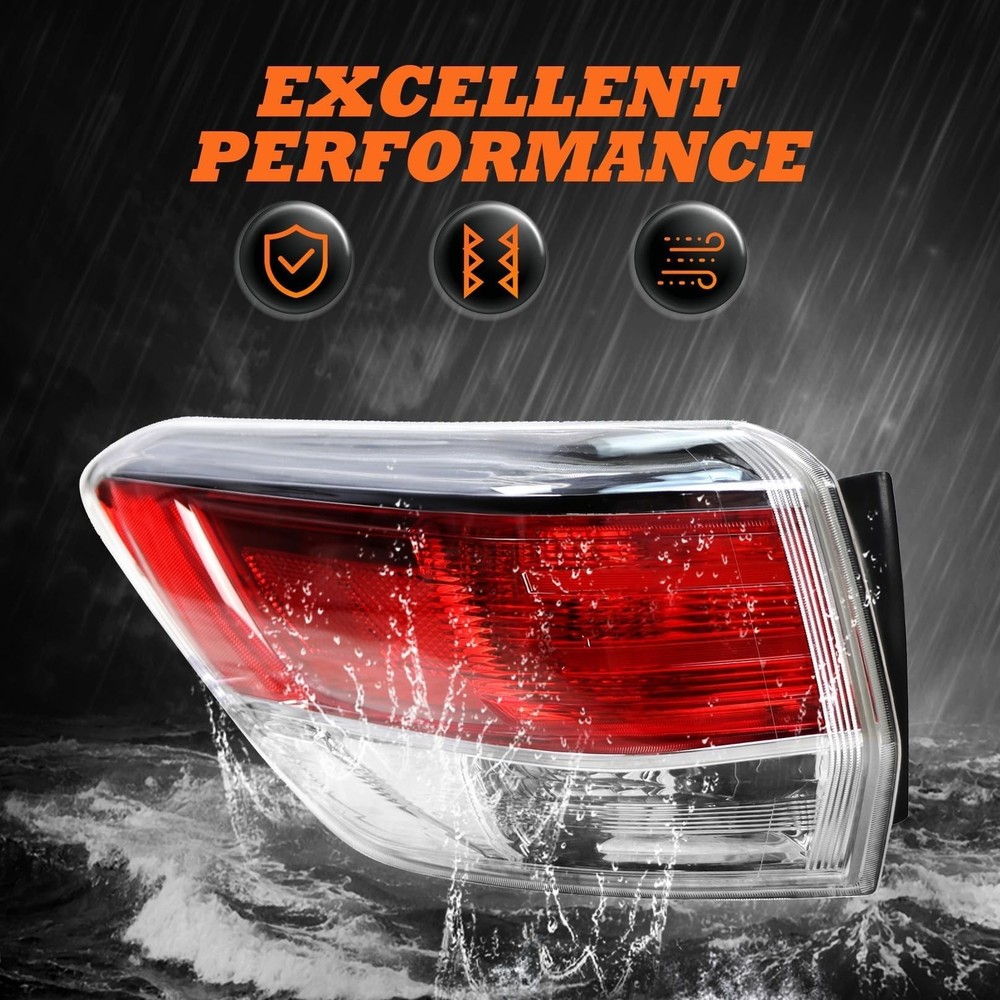 Outer Tail Light Driver Side Compatible with 2014 2015 2016 Highlander Rear B...