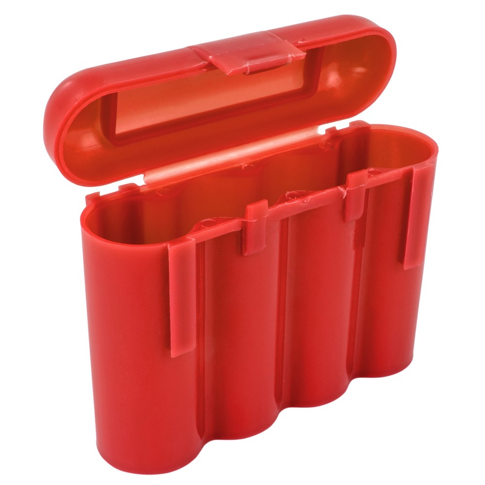 10 RED AA AAA BATTERY BATTERY PLASTIC STORAGE CASE HOLDER BOX USA SHIP