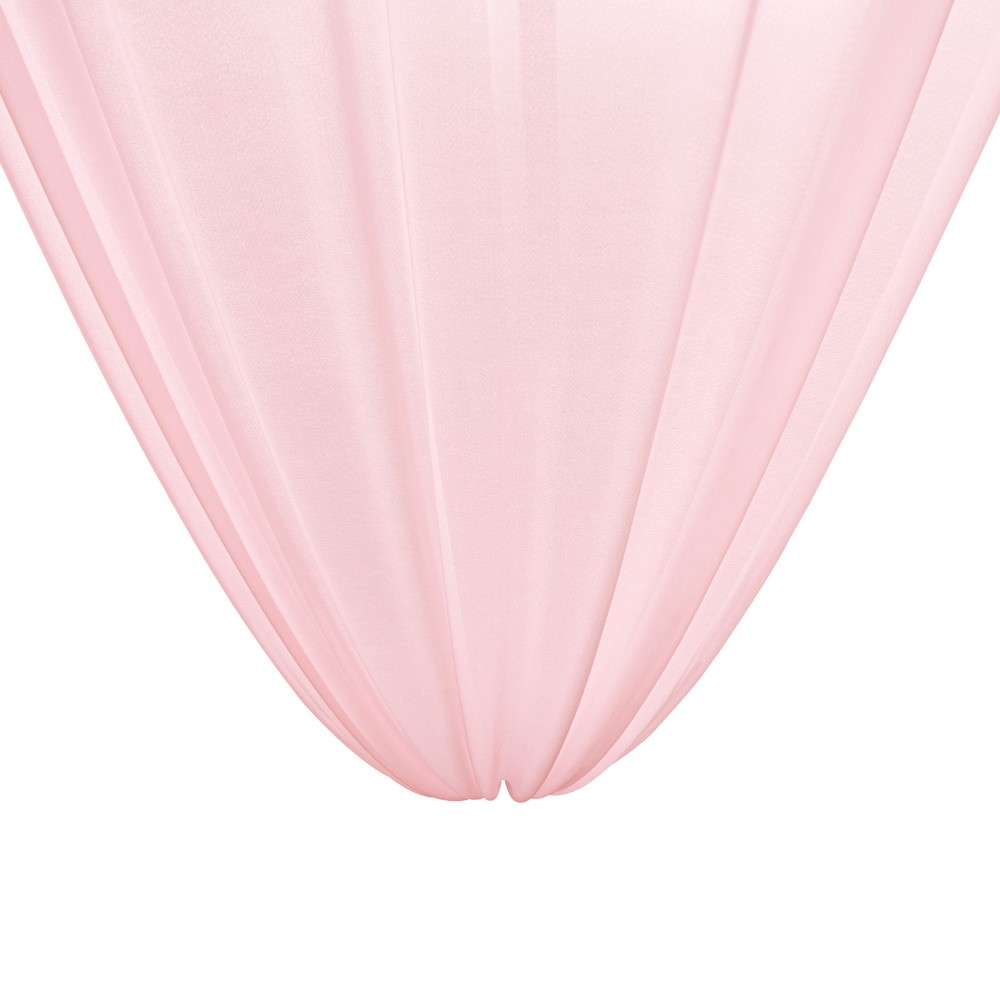 6pcs Pink Sheer Voile Backdrop Ceiling Drapes Draping Decor Chiffon Curtains