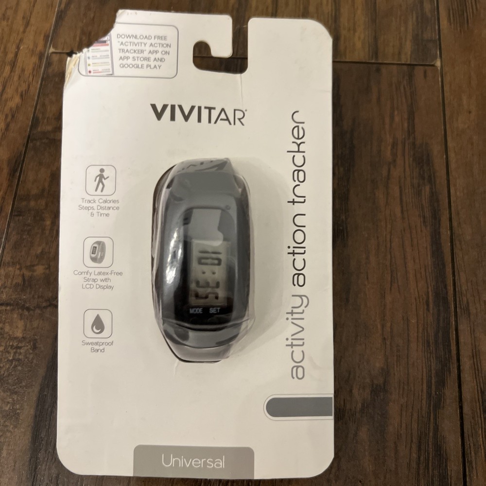 Vivitar Activity Action Tracker Tracks Calories Steps Distance Time LCD Display!
