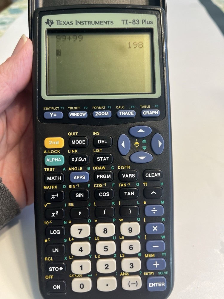 Texas Instruments TI-83 Plus Graphing Calculator Black Tested & Working