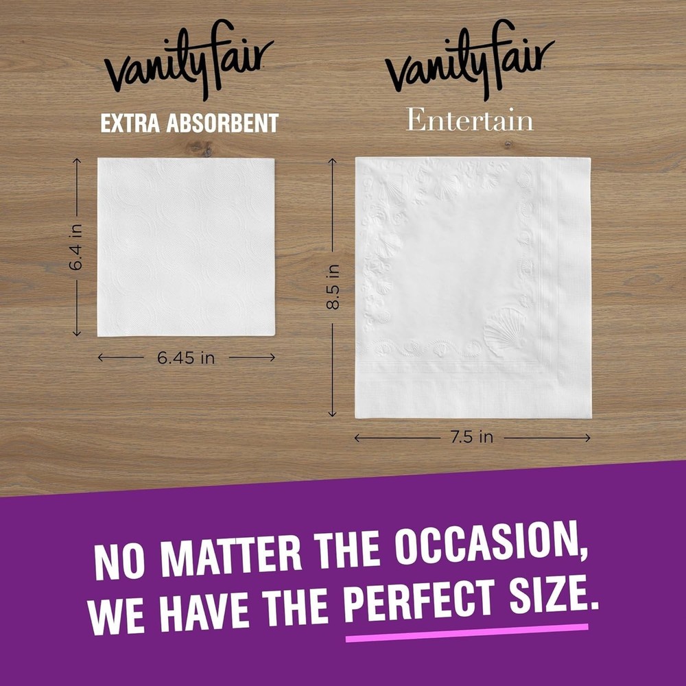 Extra Absorbent White Paper Napkins - 80 Count for Effortless Cleanups