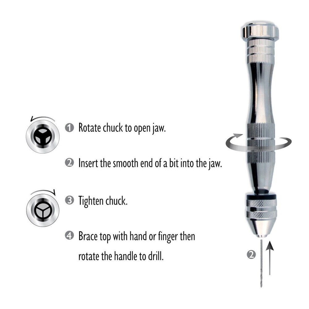 Hand Drill Craft Set plus 10 metric drill bits.