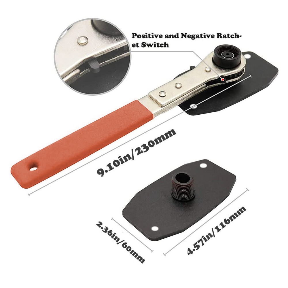 Piston Spreader Pad 360° Swing Wrench Expander Brake Caliper Compression Tool