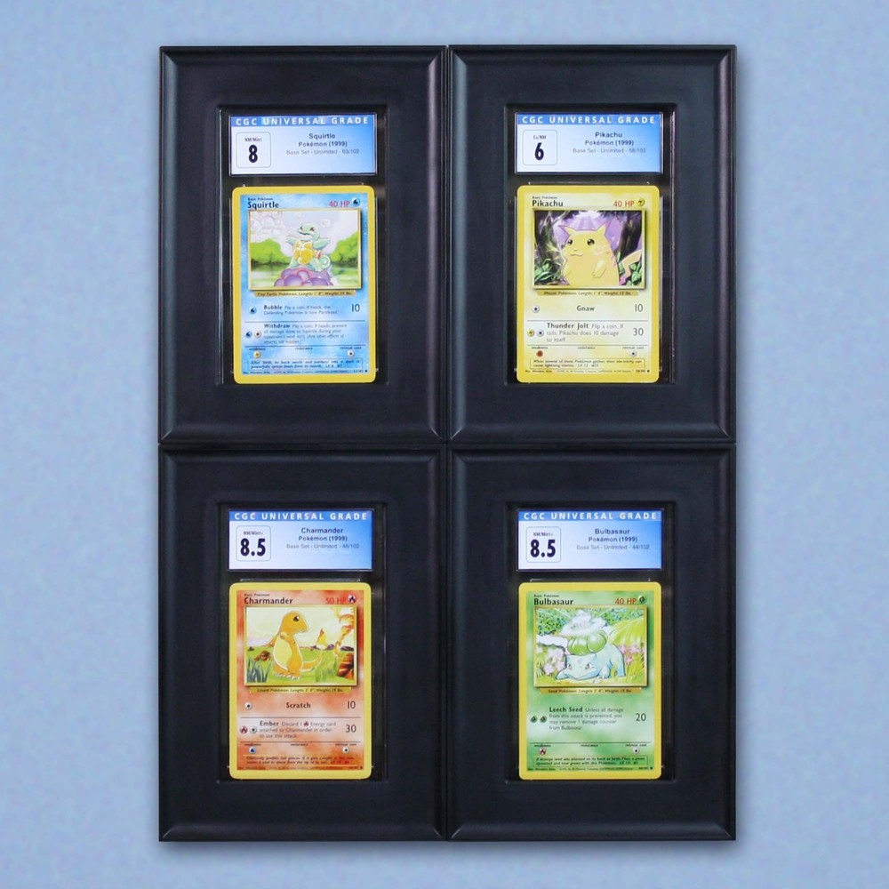 BCW Wall Mountable Interlocking Graded Card Display Frames Black New Pack of 24