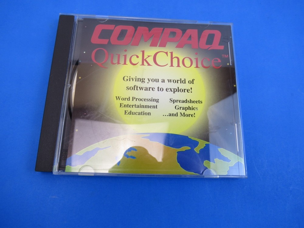 Compaq QuickChoice Vintage Computer Software CD