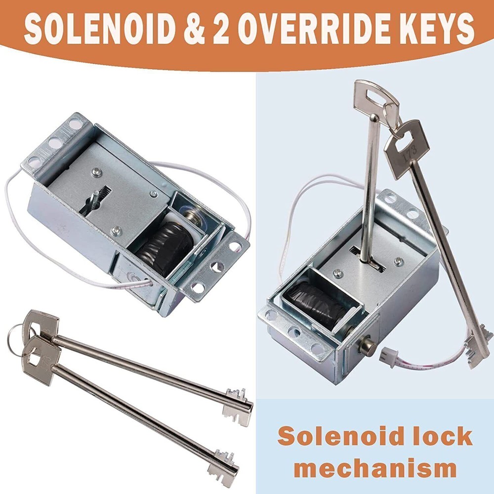 Solenoid Lock Replacement With 2 Master Override Key