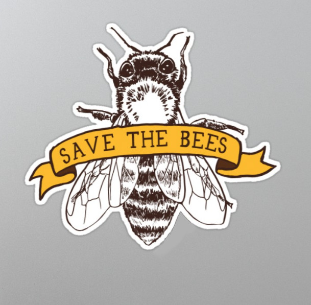 save the bees global warming bee Sticker decal car laptop