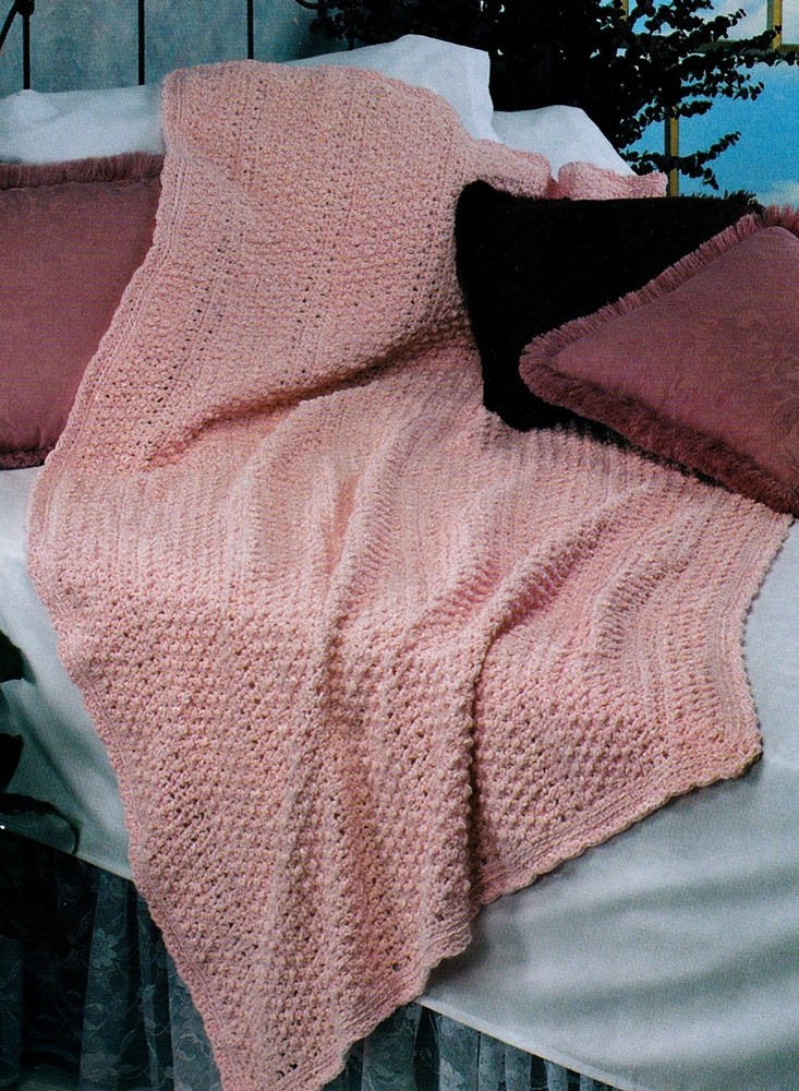 CUDDLY Chenille Afghan/Crochet Pattern INSTRUCTIONS ONLY