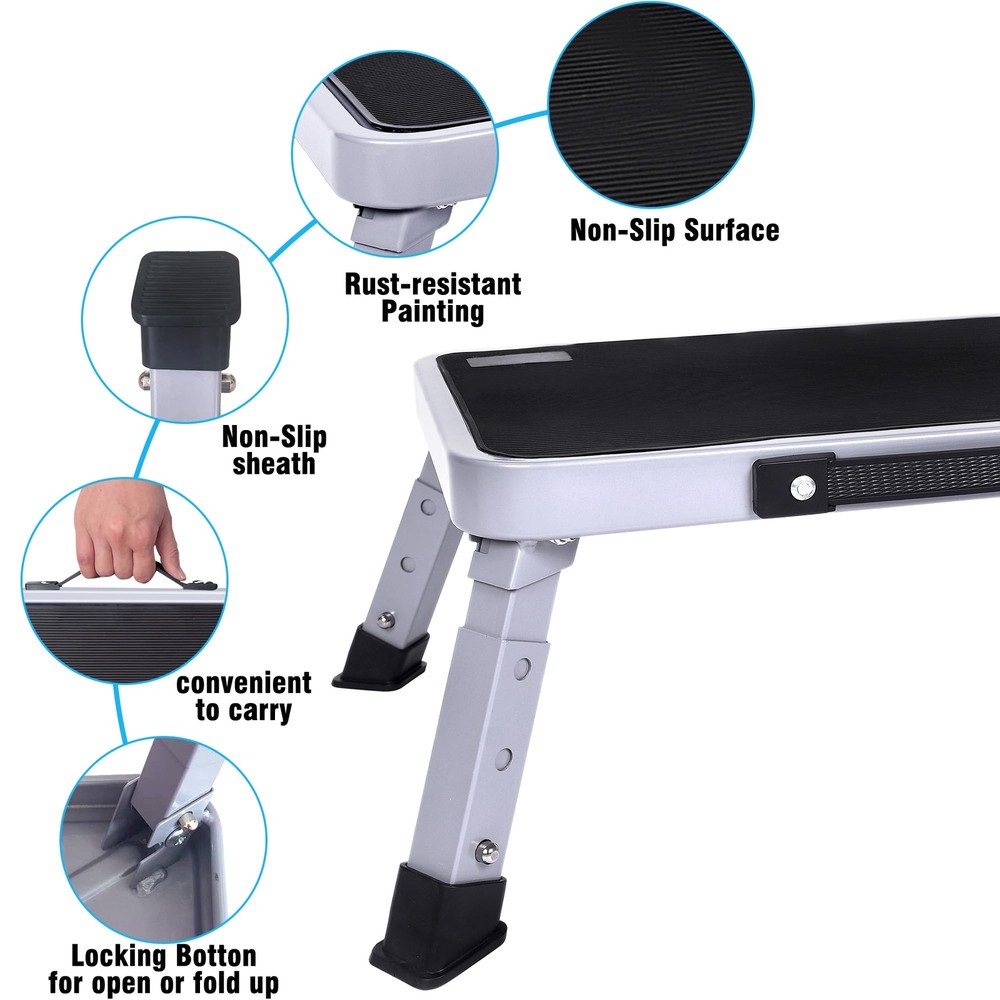 Step Stool Adjustable Folding Step Stools for Adults and Seniors Foldable Ste...