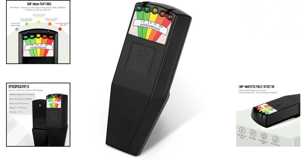 Handheld EMF Ghost Hunting Detector - Measure Electromagnetic Fields 50Hz-20kHz