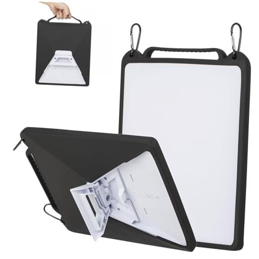 Starlink Mini Case, Silicone Protector with Backpack Strap Mount – Black