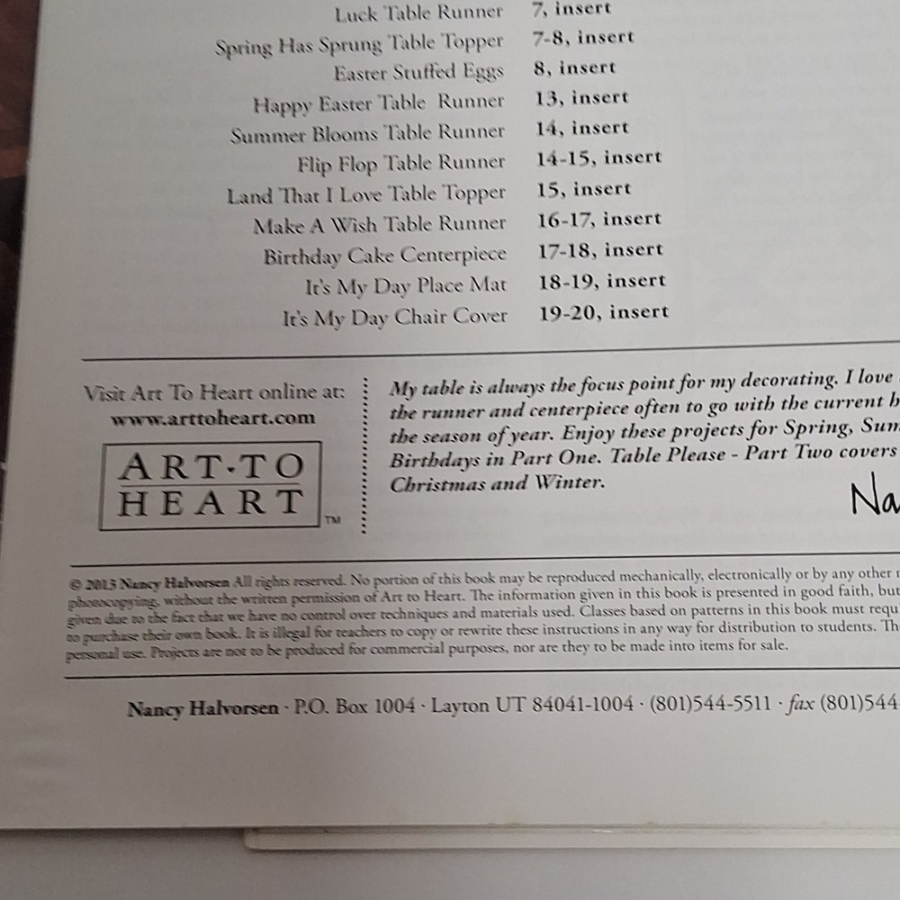 Art To Heart Part One And Two Pattern Book