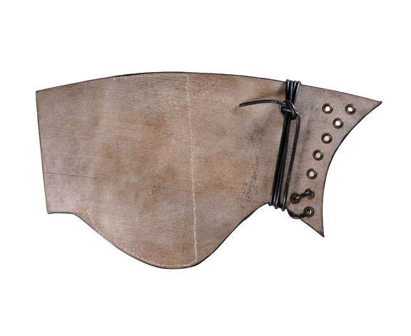 BLACK LEATHER LACE UP BUTTSTOCK SNIPER PAD