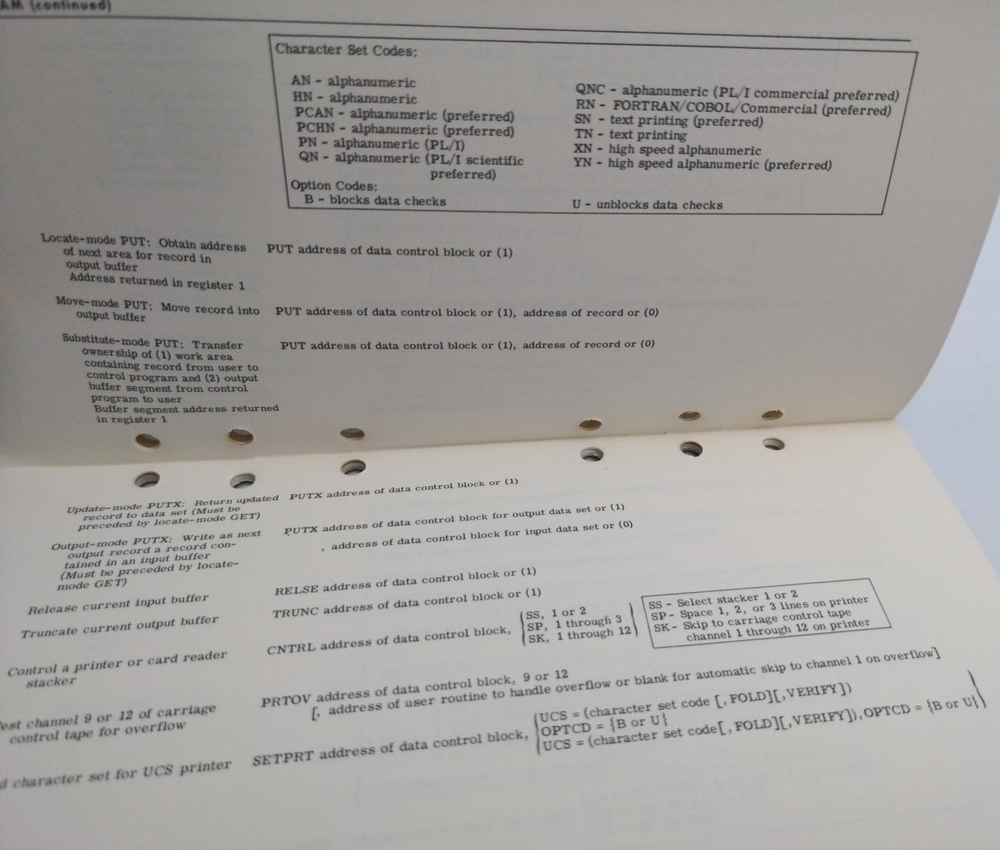 IBM System/360 Command Language Reference Data Booklet 1970s Vintage System360