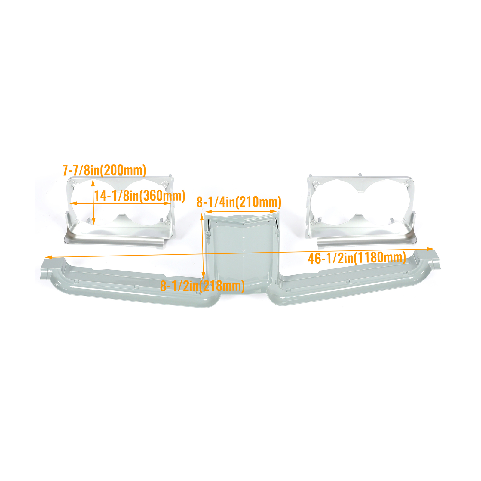 For 1971 1972 Oldsmobile Cutlass Headlamp Housings & Grille Center Stone Shield