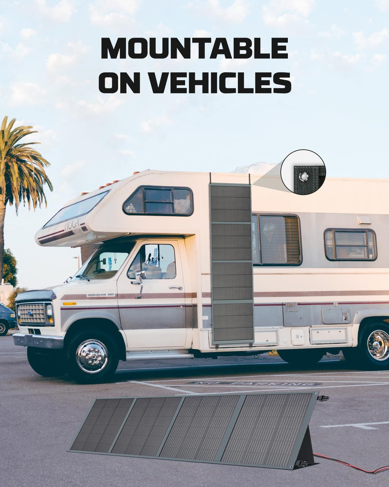 220W Foldable Solar Panel - Waterproof, 2 USB Outputs for Off-Grid Charging