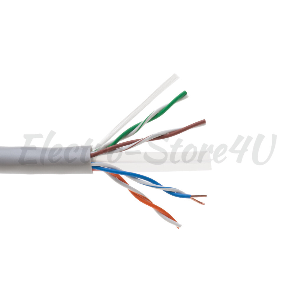 500ft CAT5e CAT6 UTP Bulk Ethernet Cable Solid Network Wire RJ45 LAN CAT5