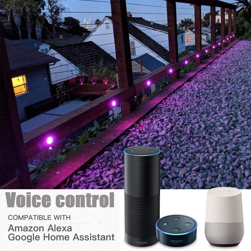 Wifi Bluetooth Black 45mm RGBWW LED Deck Patio Stair Step Soffit up/Down Lights