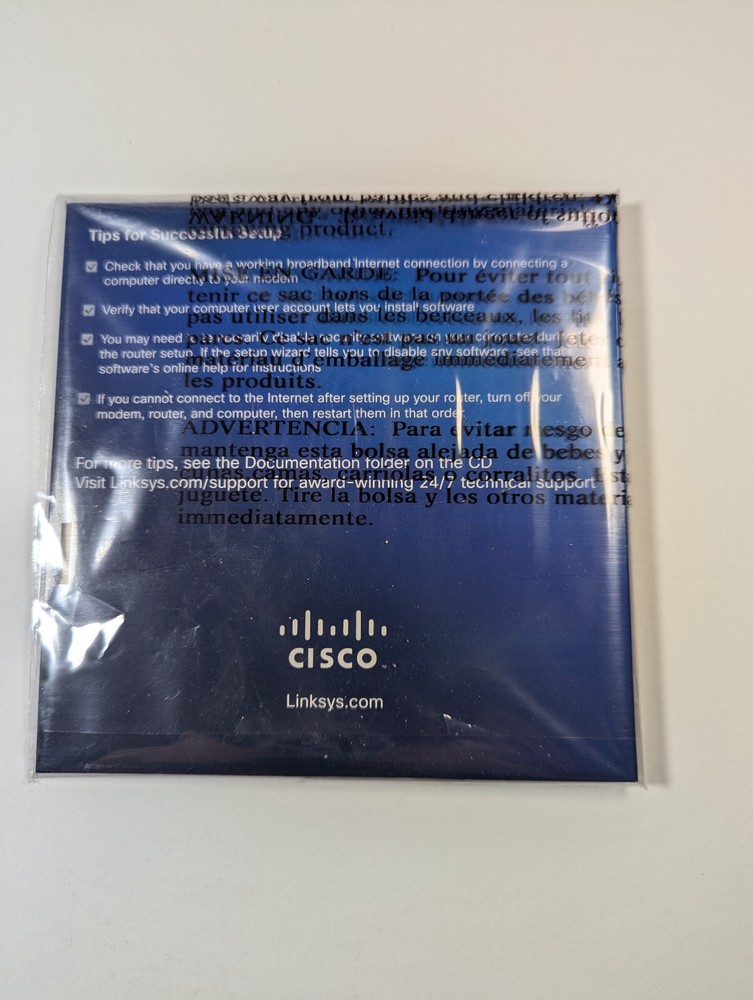 Linksys E-Series Setup CD Cisco Wi-Fi Router Network Software Management