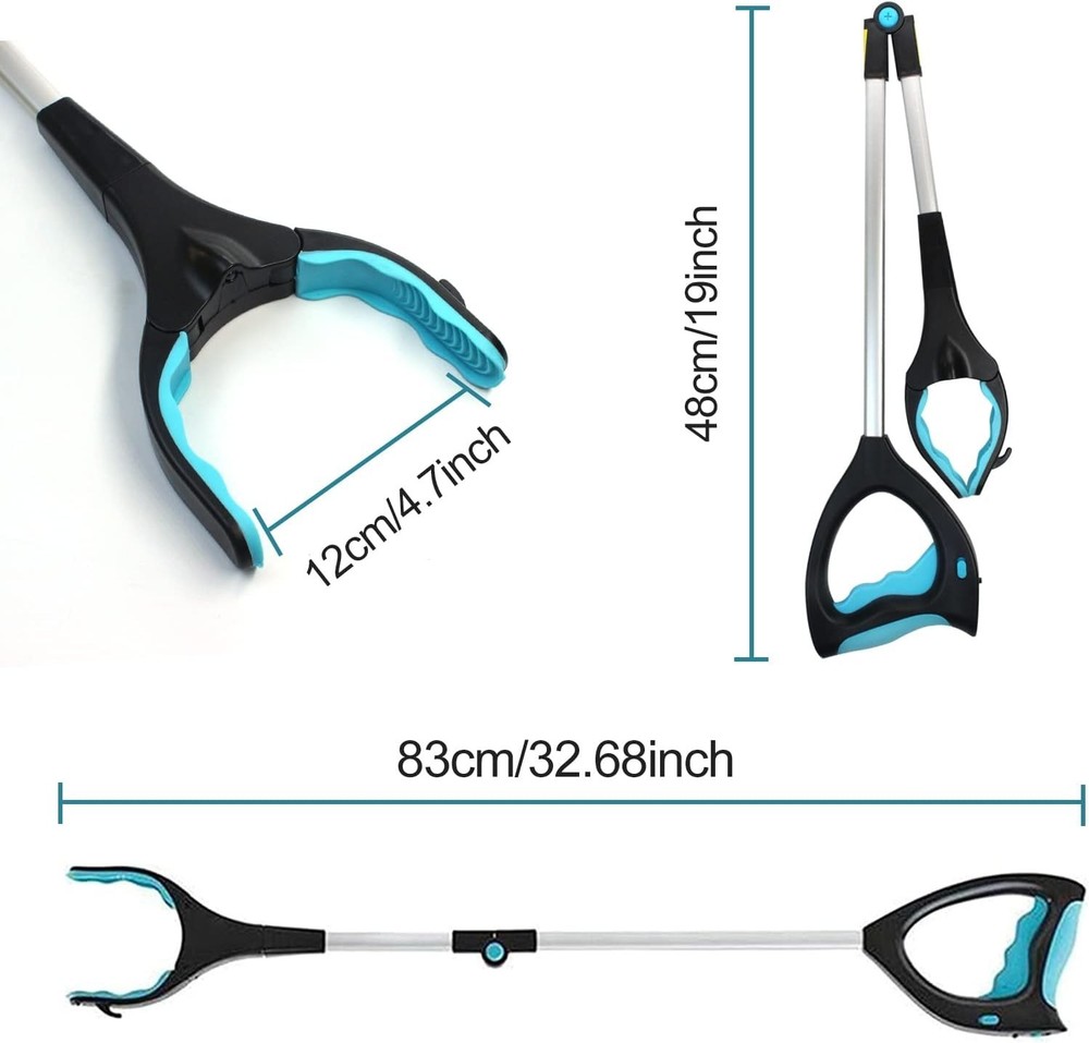 Reacher Grabber Tool 32.68" Foldable Picker Upper Grabber for Elderly Disabled
