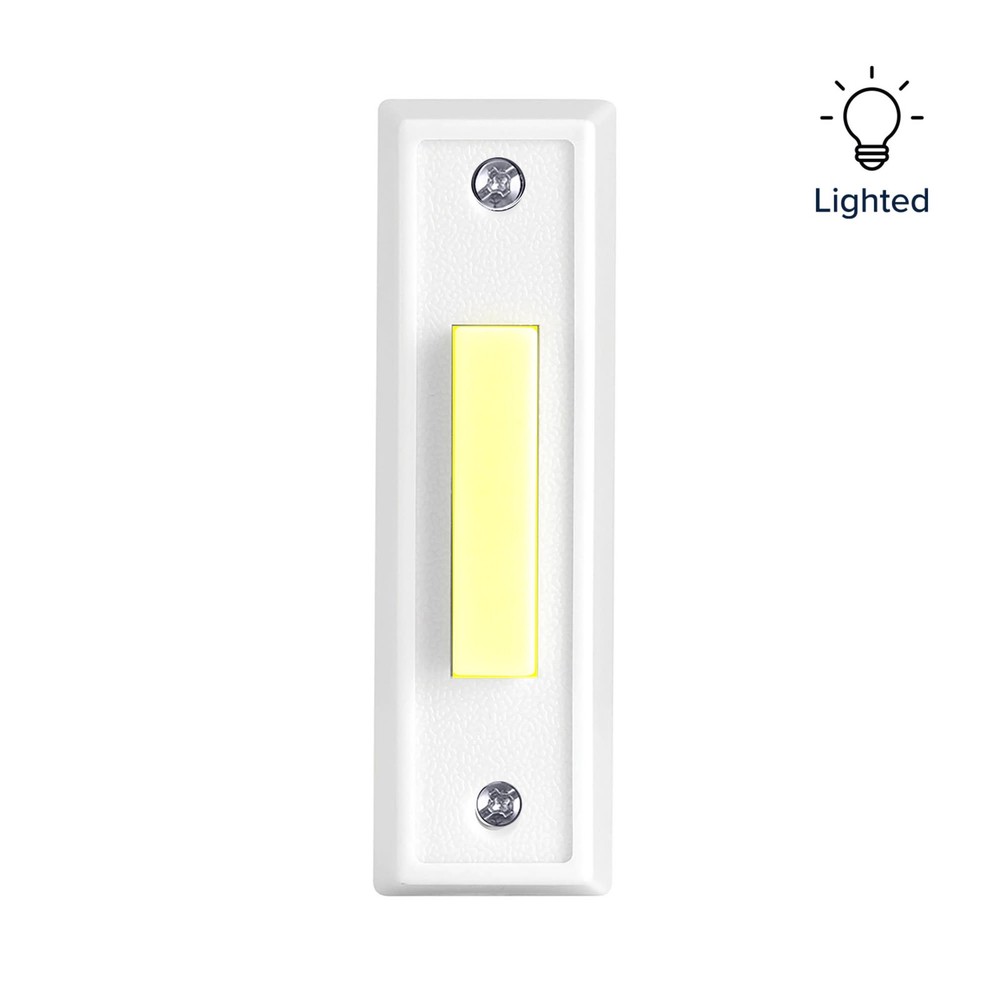 Globe Electric 91008657 Heath Zenith Plastic Wired Lighted Push - White