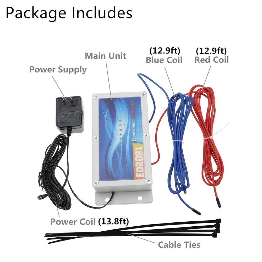 Electronic Water Descaler System Reduces Limescale, Rust, and Minerals